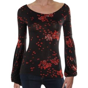 FREE PEOPLE To The Tropics Blouson Sleeve Top